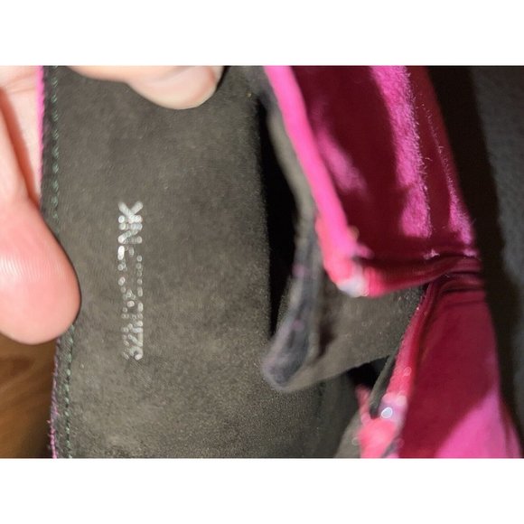 Topshop Marilo Block Heel Suede Bootie Fuschia Size 6.5 - Picture 12 of 14